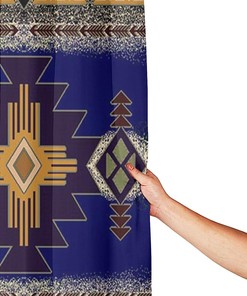 Retro European Flowers Waterproof Fabric Full Size Shower Curtain