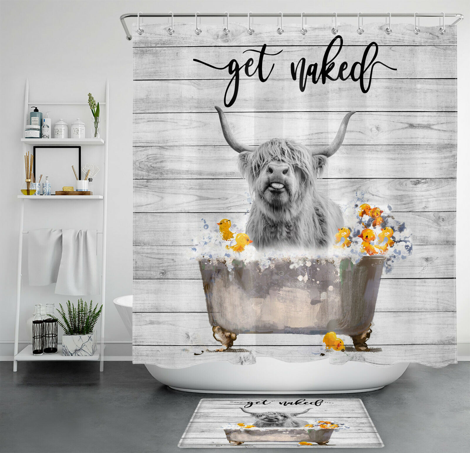 Retro Floral Vintage Flowers Shower Curtain with Groovy Brown Orange Sun Flower Prints