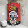Retro Frida Sugar Skull Shower Curtain - Add Some Fun And Color To Your Bath Space