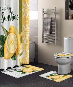 Retro Fruit Tropical Lemon Creative Shower Curtain Ideas