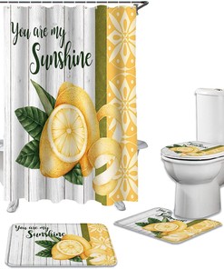 Retro Fruit Tropical Lemon Creative Shower Curtain Ideas