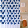 Retro Geometric Circle Art-themed Fabric Shower Curtain for Bathroom Decor