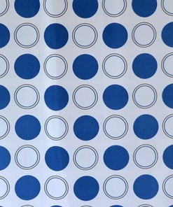 Retro Geometric Circle Art-themed Fabric Shower Curtain for Bathroom Decor