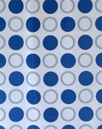 Retro Geometric Circle Art-themed Fabric Shower Curtain for Bathroom Decor