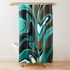 Retro Geometric Liquify Design Shower Curtain