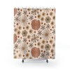 Retro Geometric Triangle Printed Shower Curtain for Bathroom Decor
