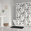 Retro Groovy Mushrooms Unique Shower Curtain for Bathroom Decor 