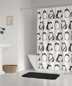 Retro Groovy Mushrooms Unique Shower Curtain for Bathroom Decor