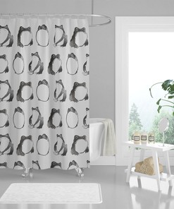 Retro Groovy Mushrooms Unique Shower Curtain for Bathroom Decor