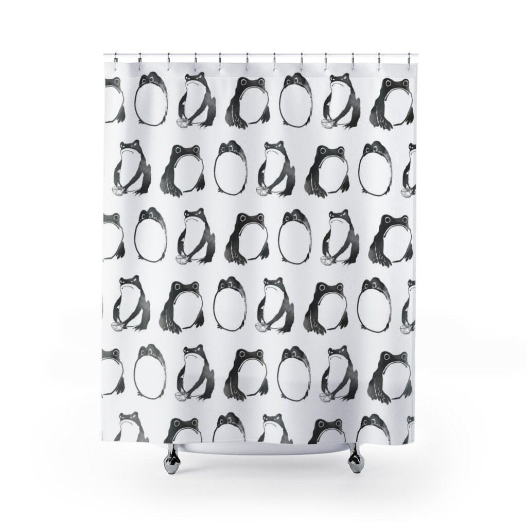 Retro Groovy Mushrooms Unique Shower Curtain for Bathroom Decor