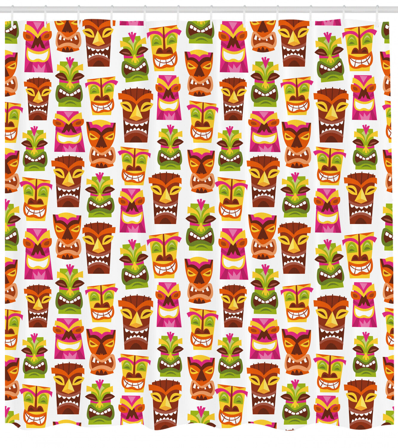 Retro Hawaiian Tiki Bar Shower Curtain for Your Bathroom