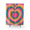 Retro Heart Love Decor Psychedelic Shower Curtain To Enhance Your Bathroom Retro Style