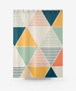 Retro Leaves Flamingos Waterproof Fabric Bathroom Shower Curtain 