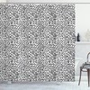Retro Lines Circles Print Shower Curtain For Nostalgic Bathroom