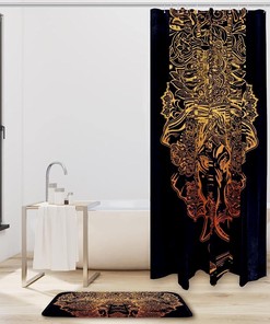 Retro Magic Sun Beach Style Shower Curtain for Bathroom