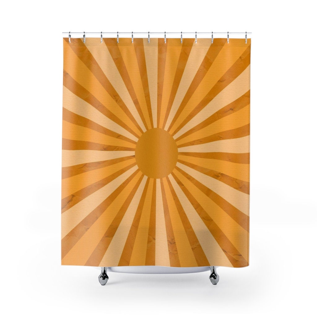 Retro Magic Sun Shower Curtain in Waterproof Fabric for Bathroom