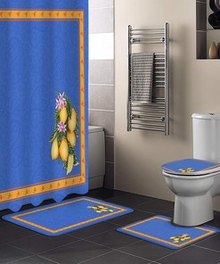 Retro Mandala Texture Lemon Pattern Shower Curtain Ideas