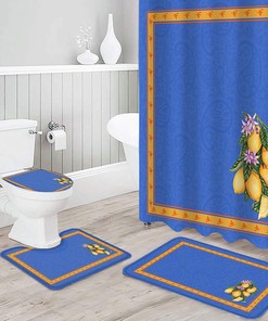 Retro Mandala Texture Lemon Pattern Shower Curtain Ideas