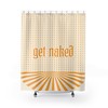 Retro Minimalist Get Naked Shower Curtain with Boho Stars Sun Design 