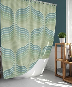 Retro Minimalist Orange Yellow Get Naked Shower Curtain for Boho Bathroom Decoration 
