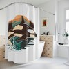 Retro Orca Whale Shower Curtain for Nautical Bathroom Decor 