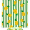 Retro Pineapple Stripes Shower Curtain with Waterproof Fabric - Colorful Bathroom Curtain