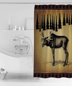 Retro Polar Bear Vintage Bathroom Shower Curtain for Nostalgic Vibes