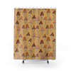 Retro Psychedelic Mushrooms Shower Curtain with Groovy Design - Hippie Waterproof Fabric for Home Bath Decor Gift