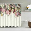Retro Rose Floral Shower Curtain with Durable Fabric - Vintage Bath Curtain for Waterproof and Odorless Bathroom