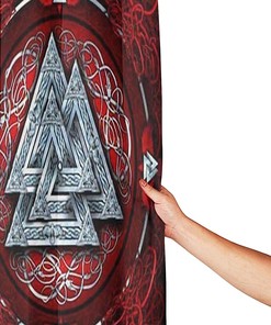 Retro Runic Viking Norse Mythology Shower Curtain - Waterproof Curtain for Home Decor