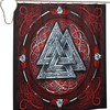 Retro Runic Viking and Norse Mythology Print Shower Curtain Bathroom Decor for Home, Hotel, Office 