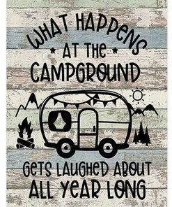 Retro Rustic Wood Funny Rv Shower Curtain For Travel Trailer Bathroom