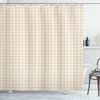 Retro Shabby Checked Print Shower Curtain For Elegant Bathroom