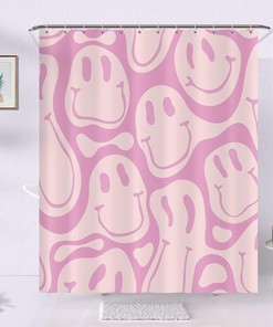 Retro Smile Shower Curtain for a Quirky and Fun Bathroom