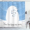 Retro Snowflakes Winter Shower Curtain Set 