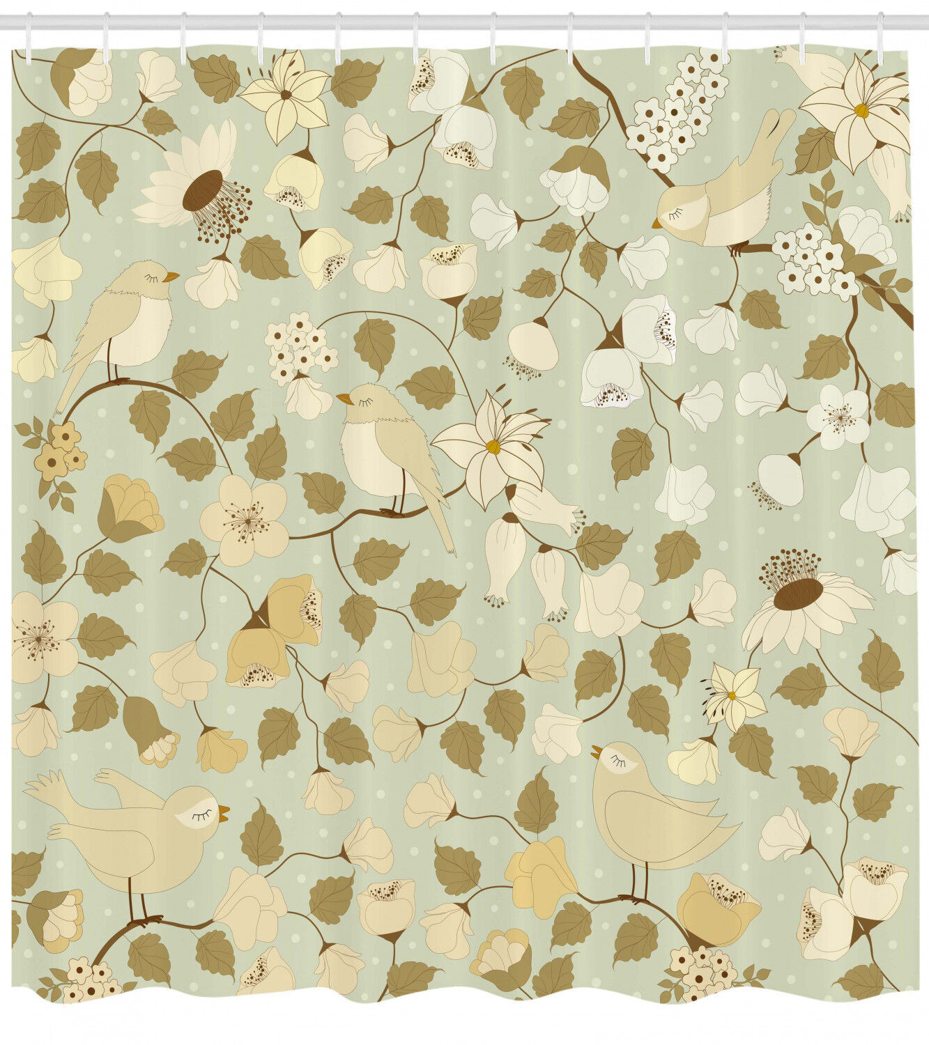 Retro Swirls Print Shower Curtain For An Eclectic Bathroom Decor