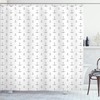 Retro Tattoo Style Hand Drawn Nautical Pattern Hipster Shower Curtain - Cloth Fabric Bathroom Decors In Black White