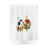 Retro Vintage Inspired Merry Mushroom Atomic Cat Shower Curtain,