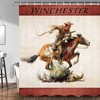 Retro Vintage Southwestern Themed Cowboy Shower Curtain with Primitive Design