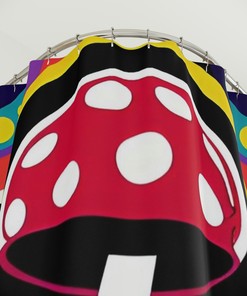 Retro Y2K Mushroom Shower Curtain - Style Your Customizable Bathroom Decor