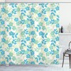 Retro-Inspired Floral Design Shower Curtain for a Vintage Bathroom