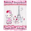 Rhinestone Hello Kitty Bonjour Paris Fabric Shower Curtain - A Collectors Item For Your Bathroom Decor