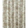 Ribbed Texture Tropical Palm Leaf Taupe Shower Curtain, for Bathroom Decor 