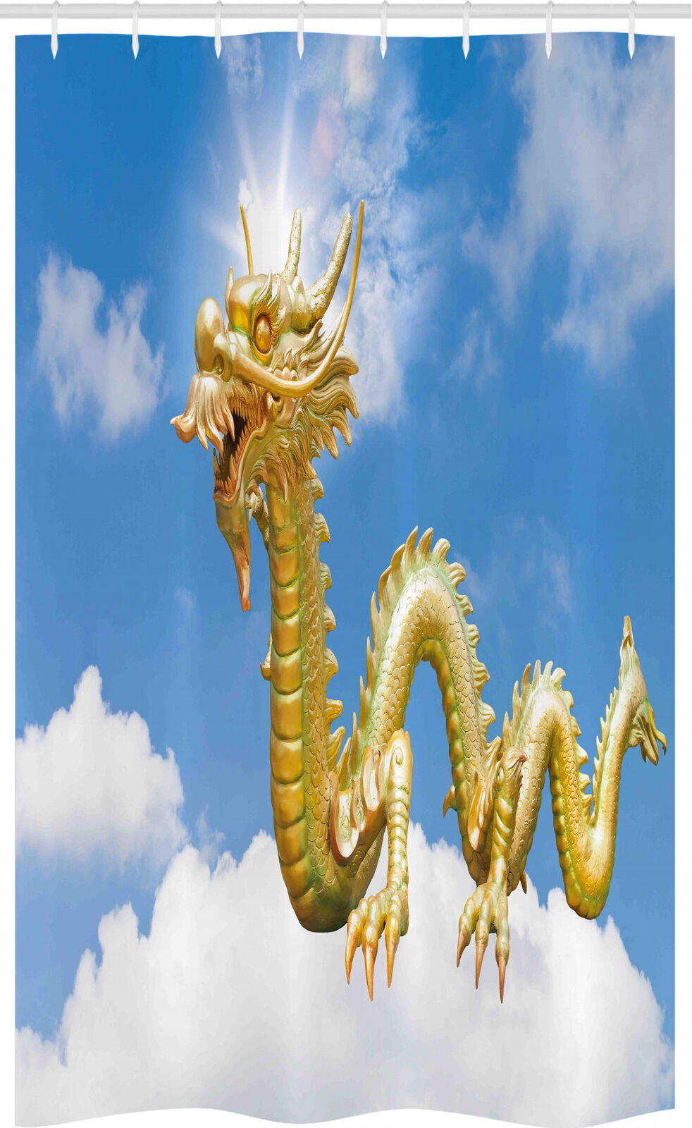 Rich Cultural Chinese Dragon Shower Curtain For A Sophisticated Bathroom