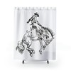 Ride 'Em Cowboy Western Shower Curtain - Wild West Bathroom Decor