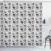 Rider Skull Pattern Print Shower Curtain For Bathroom