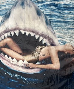 Rihanna Shark Mouth Shower Curtain for a Unique Nautical Decor