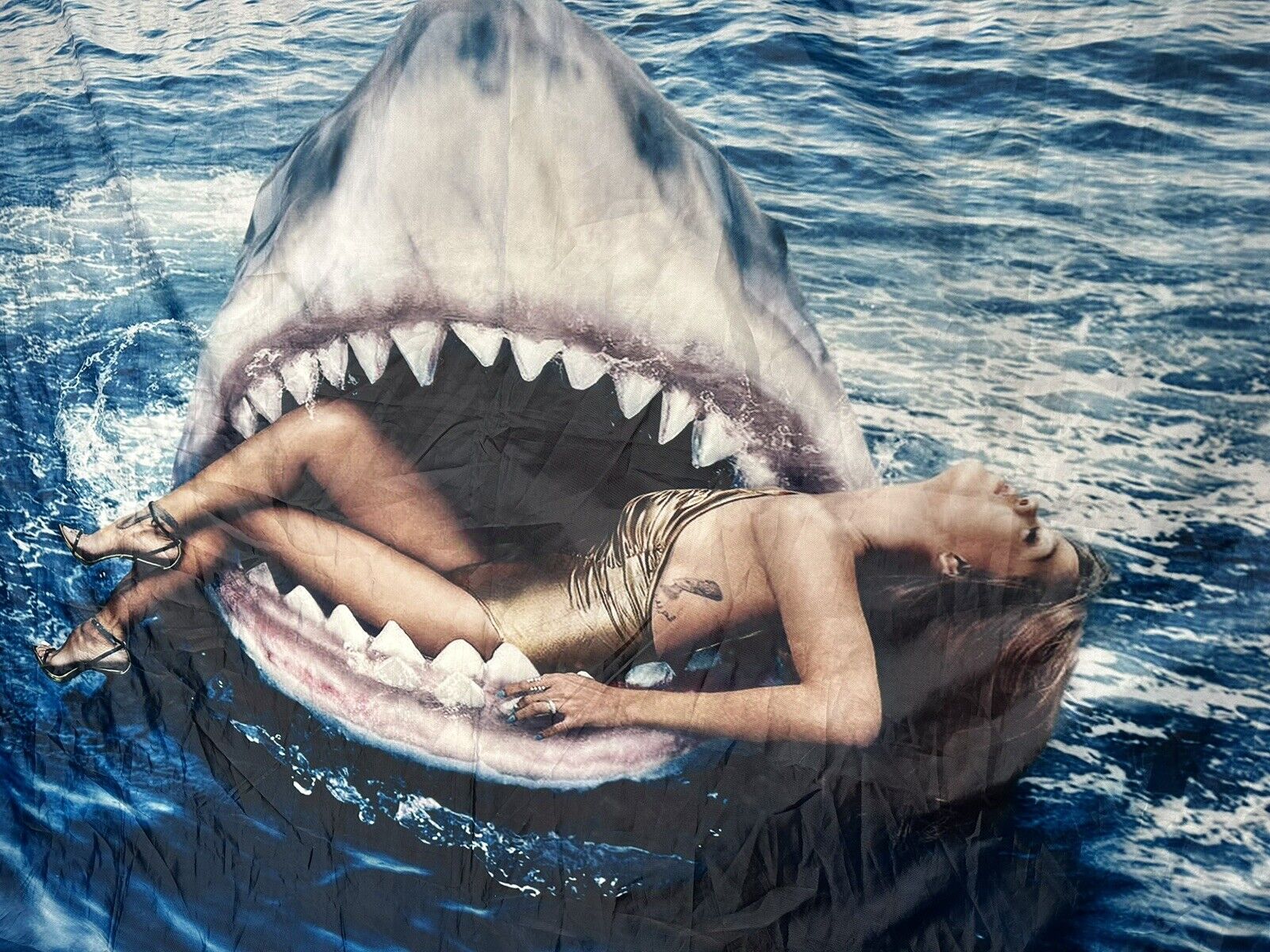 Rihanna Shark Mouth Shower Curtain for a Unique Nautical Decor