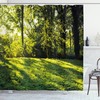 Rising Sun Beams Forest Print Shower Curtain: A Mesmerizing Beauty For Your Bathroom