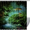 River Pond Red Fishes and Mushroom Shower Curtain - A Fantastic Addition to Your Bathroom 